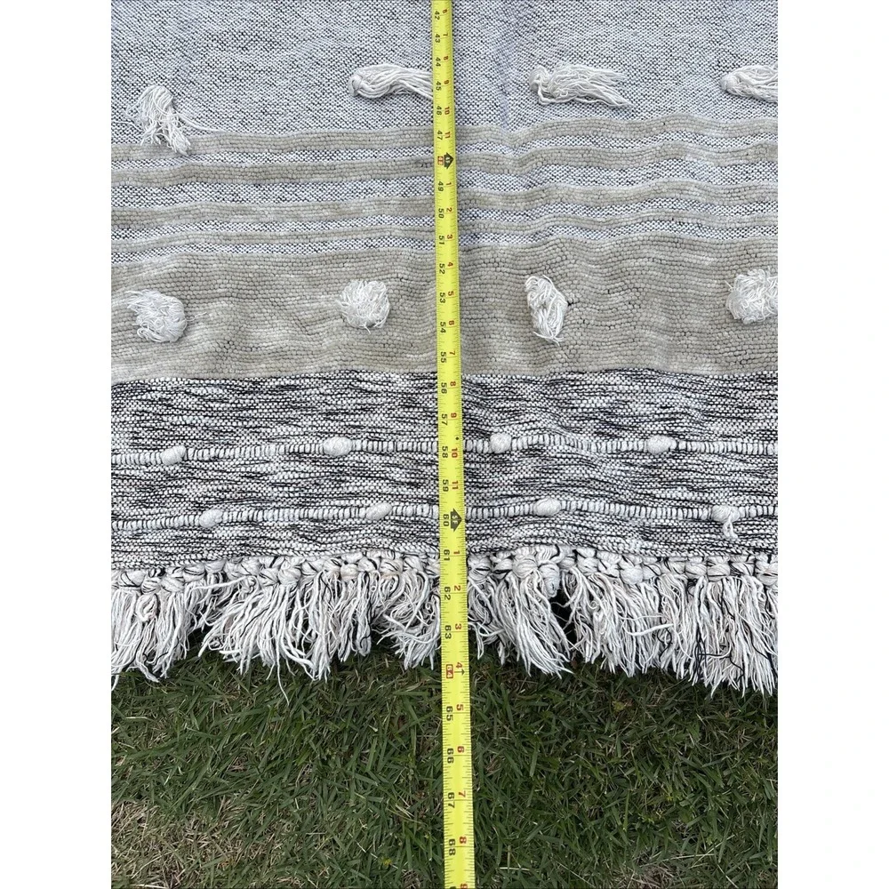 Anthropologie All Roads Yucca Throw Blanket Fringe Tassel Boho Chic READ
